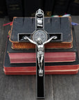7.5'' Black Enameled St. Benedict Wall Crucifix