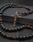 Logos Catholic Rosary - Durable Wooden Rosary for Men