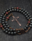 Logos Catholic Rosary - Durable Wooden Rosary for Men