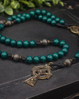 Handcrafted St. Patrick irish and celtic rosary for daily prayer featuring bronze Celtic crucifix and green wood beads