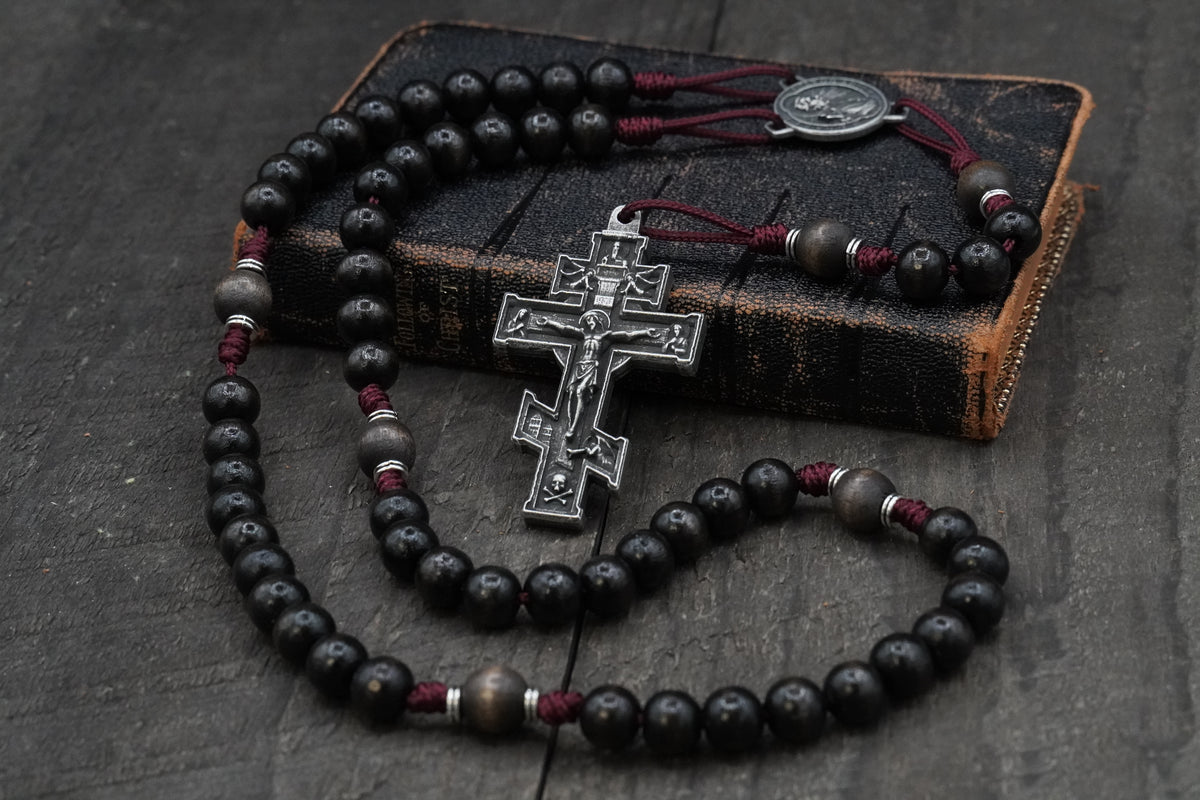 Blessed Fulton J. Sheen Bi-Ritual Runewood Exclusive Pewter Hardware Rosary