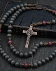 Logos Catholic Rosary - Durable Wooden Rosary for Men