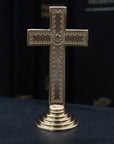 Gold and Black St. Benedict Desktop Crucifix 3.5''