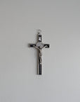 7.5'' Black Enameled St. Benedict Wall Crucifix