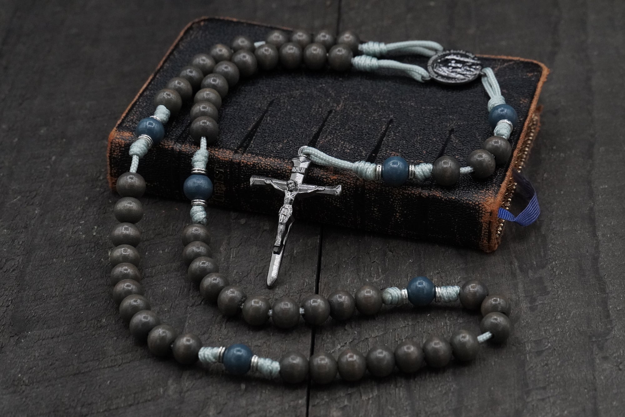 Turin Durable Paracord Rosary - Wooden Rosary - Catholic Rosary for Men