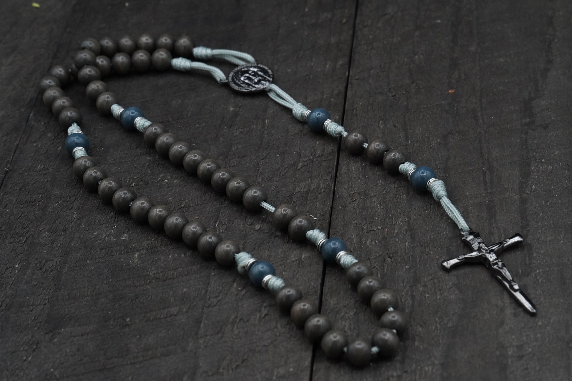 Turin Durable Paracord Rosary - Wooden Rosary - Catholic Rosary for Men