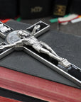 7.5'' Black Enameled St. Benedict Wall Crucifix